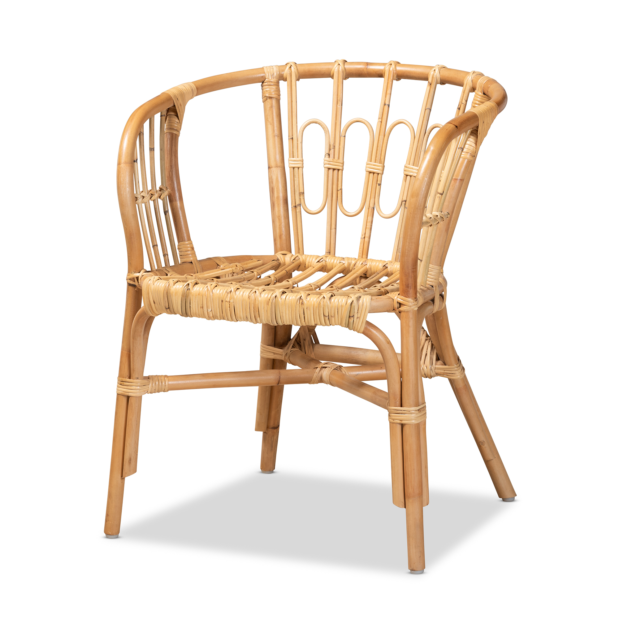 Baxton Studio Luxio Modern and Contemporary Natural Finished Rattan Chair